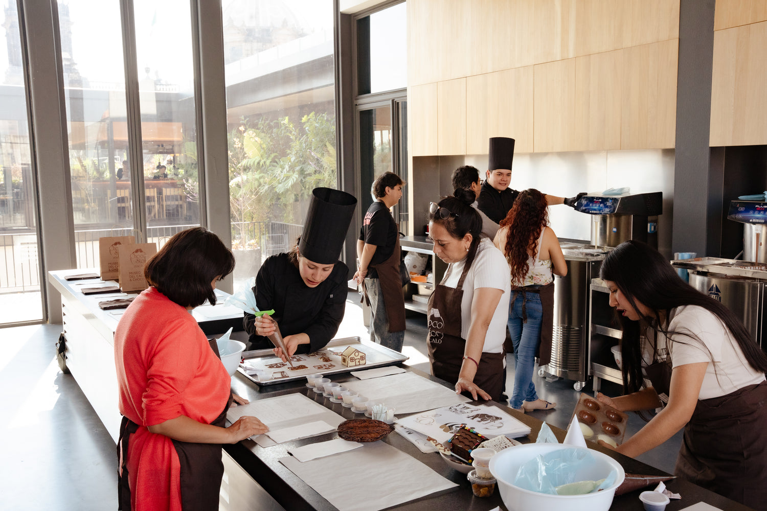 taller de casitas de chocolate en chocostory zocalo
